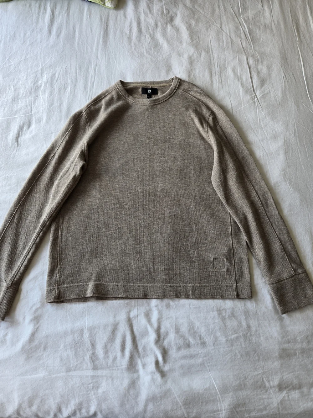 Banana Republic Men's Crewneck Sweater - Taupe Heather, Size L, NWT